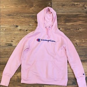 Pink Champion Logo Hoodie
